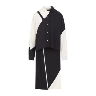 Alberta Ferretti Black Abstract Shirt