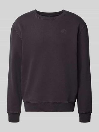 Deus Sweatshirt mit Label-Stitching und Rundhalsausschnitt in Black, Gr&ouml;&szlig;e XL