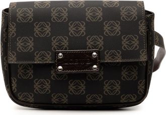 Loewe Pre-owned Loewe Anagram Coated Canvas Belt Bag Ladies 240601