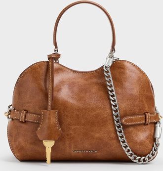 Charles & Keith Delfina Chain Side-Belt Tote Bag
