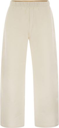 Max Mara Womens Filovia - Silk And Cotton Fleece Trousers - Ivory - Size X-Small