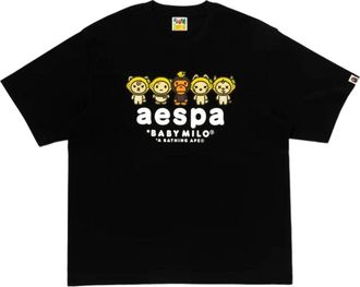 A Bathing Ape x Aespa Baby Milo Lemonade Relaxed Fit T-Shirt Black 2M73-209-901-BLK