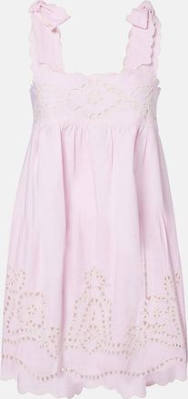Juliet Dunn Broderie anglaise cotton minidress