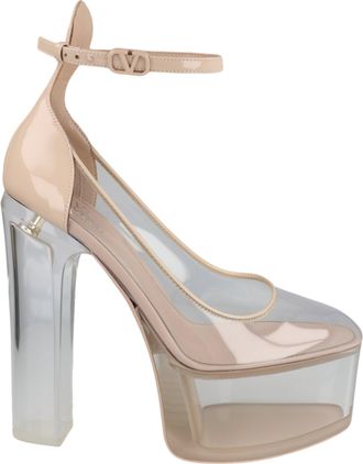 Valentino Tan-Go Transparent PVC Platform Pumps