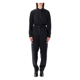Isabel Marant Jumpsuits, female, Black, S, Buttoned Jumpsuit