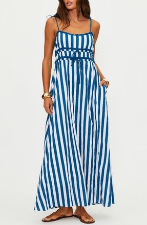 Beach Riot Levie Stripe Maxi Dress in Twilight Tides Stripes at Nordstrom, Size X-Small