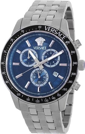 Versace Sport Chrono Quartz Blue Dial Mens Watch VEZCA0324