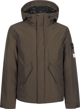 Stone Island Cropped High Collar Down Jacket