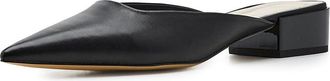 Franco Sarto A-Bennet Mule Womens Dress Flat Shoes Black : 7.5 M, Leather