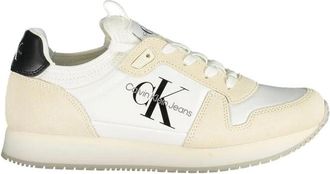 Calvin Klein Witte Dames Sneaker Moderne Chic Stijl - Dames - Sneakers - Wit - 37 EU - Leer - Schoenen