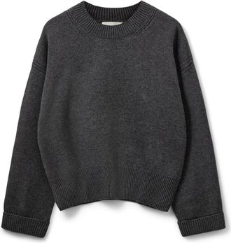 Sofie Schnoor Truien & Vesten, Dames, Grijs, XS, Rondgebreide trui