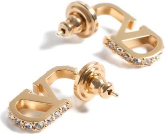 Valentino Garavani VLogo Signature Crystal-embellished Earrings