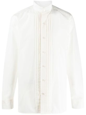 Tom Ford pleated detail shirt - men - Silk/Cotton - 40 - White