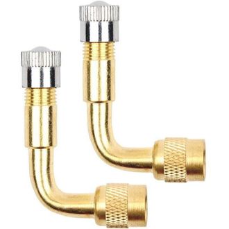 OEM Juego De 2 Extensores De V&aacute;lvula De 90 Grados, Extensor De V&aacute;lvula De Cobre Para V&aacute;lvulas Angulares, V&aacute;lvulas De Neum&aacute;ticos Para Motocicletas, Bicicle