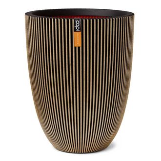 Capi Capi Vase &Eacute;l&eacute;gant Groove 46x58 Cm Noir Et Dor&eacute; 445495
