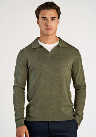 Lindbergh Strickpullover LINDBERGH, Herren, Gr. XXL, army mel, Strick, Obermaterial: 80% Viskose, 20% Polyamid, unifarben, normal h&uuml;ftbedeckend, V-Ausschnitt, B