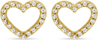 VEYNOU 14kt yellow gold Heart diamond stud earrings - unisex - Diamond/14kt Recycled Yellow Gold - One Size