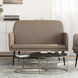 vidaXL Banco De Cuero Sint&eacute;tico Color Capuchino 107x80x81 Cm Vidaxl