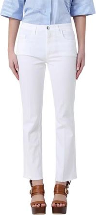 Fay Slim-fit Broek - Dames - Slim Fit Broeken - Wit - W29 - Leer - Broeken