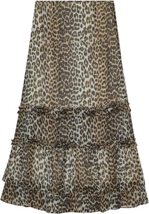 Ganni Kleurrijke Rokken Collectie - Dames - Midirokken - Veelkleurig - XS - Rokken