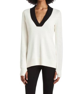 Capsule 121 Redstone Sweater In Ivory With Black