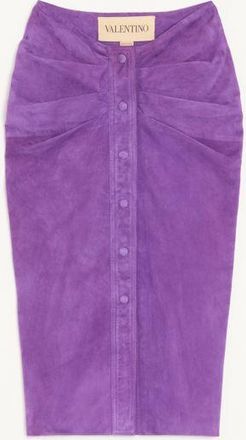 Valentino Suede Skirt Wo