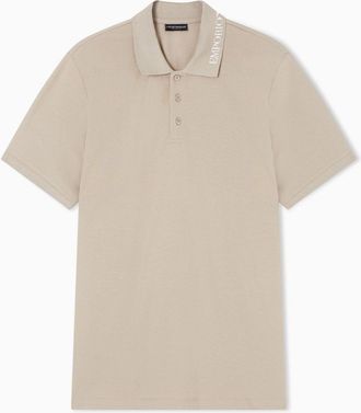 Emporio Armani EA7 Herenpolo met korte mouwen (Taupe)