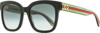 Gucci GG0034SN Square Acetate Frame Sunglasses - Black