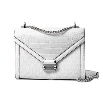 Michael Kors White Canvas Crossbody Womens Bag