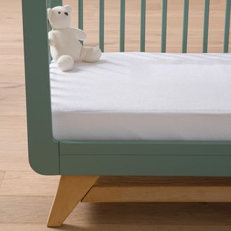 La Redoute Interieurs Matrasbeschermerin badstof voor babybed, antibacterieel, waterafstotend
