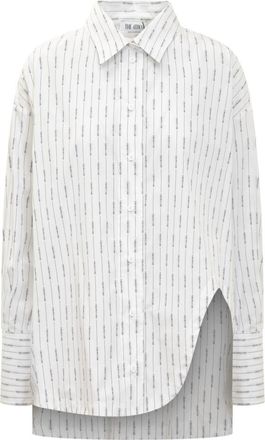 The Attico White Oversized Stripes Shirt