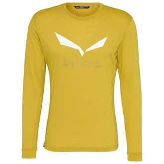 Salewa Solidlogo Dry L/S Tee Longsleeve f&uuml;r Herren | gelb