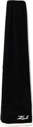 Karl Lagerfeld Winter Scarves, female, Black, Size: ONE SIZE K/Signature Cashmere Blend Scarf