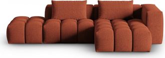 CXL by Christian Lacroix Sofá esquinero modular derecho 4 plazas de tejido estructural coral