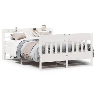 Berkfield Home Bed Frame without Mattress White 140x190 cm Solid Wood Pine