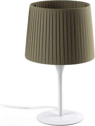 Faro Barcelona Samba L&aacute;mpara Sobremesa Blanca/encintada Verde 64310-40