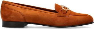 Ferragamo BAX Loafers - Dames - Loafers - Bruin - 37 EU - Su&egrave;de - Schoenen