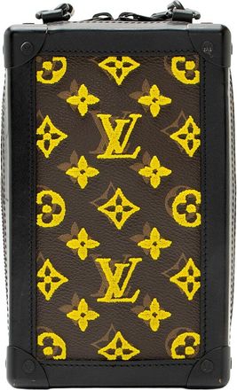 Louis Vuitton Black, Yellow Coated Canvas & Leather & Tuffetage Vertical Soft (Authentic Pre-Loved)