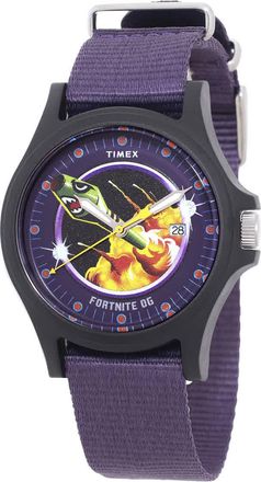 Timex X Fortnite Acadia Quartz Purple Dial Mens Watch TW2Y46300