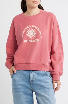 Boss Orange by Hugo Boss Ever Salsa Club Graphic Cotton Sweatshirt in Raspberry Red at Nordstrom, Size X-Large