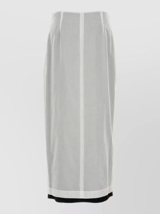 The Row ismara cotton skirt high waist midi