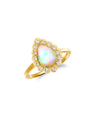 Le Vian 14K 0.87 Ct. Tw. Diamond & Opal Eternity Ring