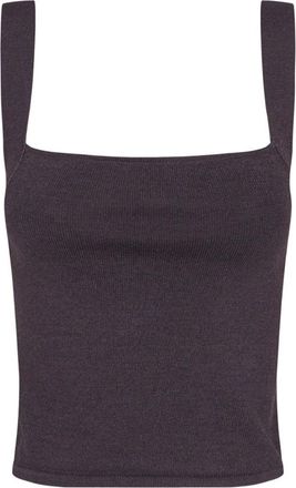 Cortana Zijden Stretch Top - Dames - Tops zonder mouwen - Paars - M - Leer - Tops