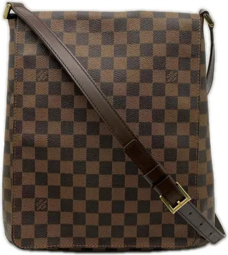 Louis Vuitton Damier Brown Coated Canvas Leather Shoulder Bag (Pre-Owned)