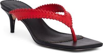 Cinq &agrave; Sept Frankie Thong Slide Sandal in Bisou/Black at Nordstrom, Size 10.5Us