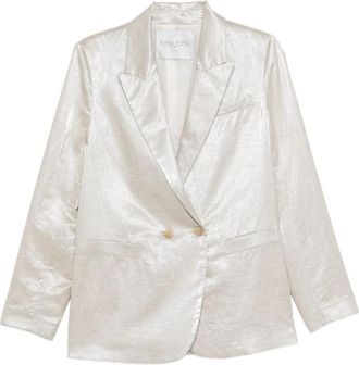 Forte_Forte My Jacket - Dames - Blazers - Wit - L - Linnen - Jassen