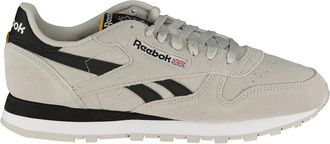 Reebok Men Classic Leather Sneaker, Steely Fog F23/Core Black/Retro Gold F23-R, 4.5