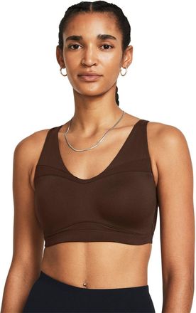 Under Armour Sportbeha met spaghettibandjes voor dames (Bruin)