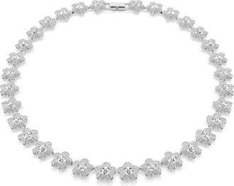 Swarovski x Ariana Grande Crystal Collar Necklace in Silver/White at Nordstrom