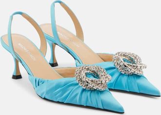 Mach & Mach Pumps slingback Galaxy 65 in raso